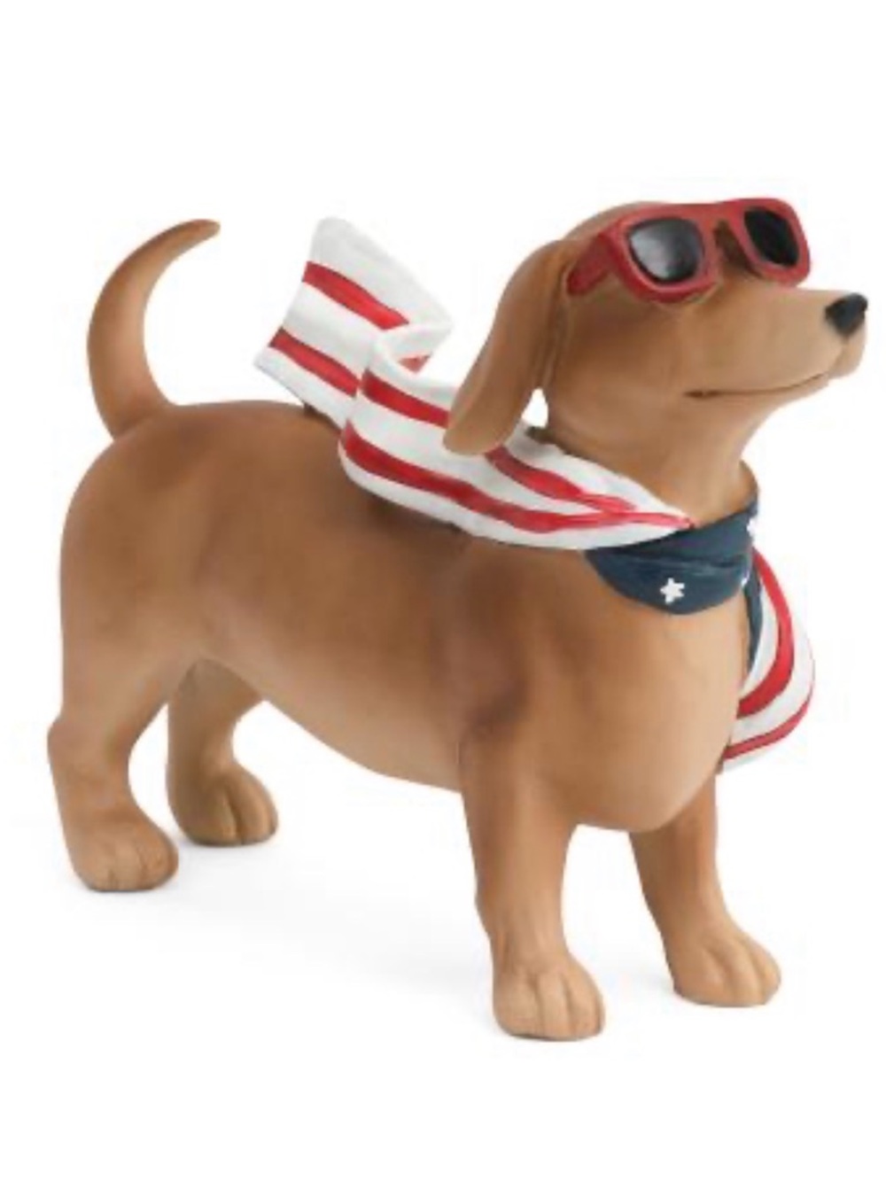Patriotic Dachshund Figurine with Sunglasses from Stars and Stipes - Picture 7 of 7